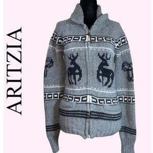 Aritzia TNA 100% Lambswool Grey Long Sleeve Sweater